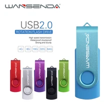 New Design Wansenda USB Flash Drives Swivel External Pen drive 128GB 64GB 32GB 16GB 8GB 4GB good quality Creative pendrive