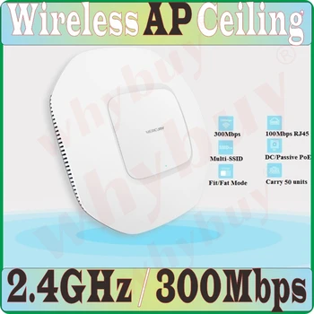 

2.4GHz Wireless Ap 300Mbps N300 Indoor Ceiling AP 802.11nbg WiFi wall hanging Access Point 100Mbps RJ45 Port PoE DC Power Supply