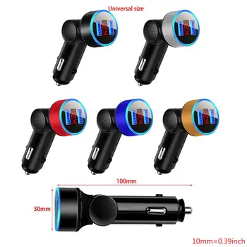 

5V/3.1A Dual USB Car Charger Power Adapter Socket Hub Splitter with LED Voltage Display for iPhone iPad Samsung Huawei Xiaomi Mo