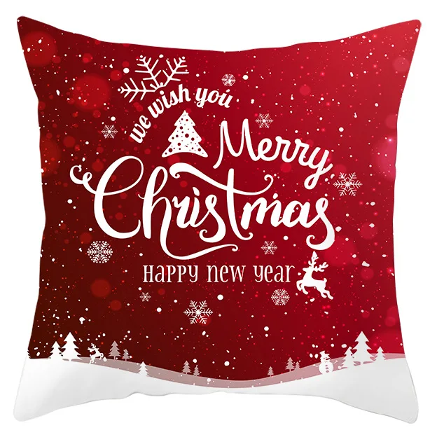 Рождественский Санта-Клаус Рождественский Чехол на подушку автомобиль домашний диван декоративная наволочка плюшевая Декоративная Подушка Чехол - Цвет: 37