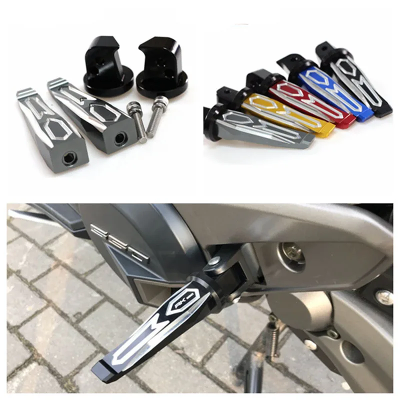 Алюминиевые задние педали для пассажирского мотоцикла с ЧПУ KYMCO AK550 AK 550 2017 левая и