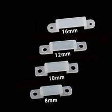 100 pçs/lote 8mm 10mm 12mm 16mm Silicon Clip para Fixação IP67 IP68 À Prova D' Água LEVOU luz de tira