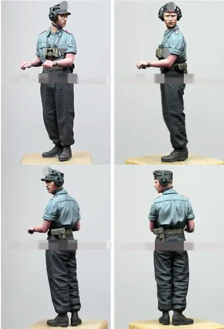 

New Unassembled 1/35 Panzer Commander Summer soldier Resin Kit DIY Toys Unpainted resin model