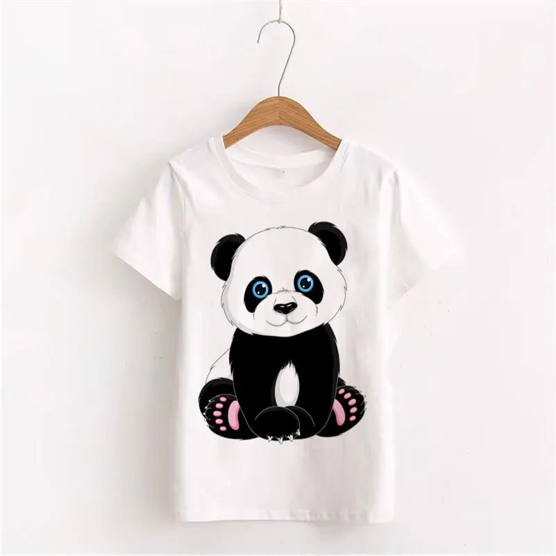 

Summer Harajuku Loose Pandas Print 100% Cotton Vintage Elegant Fashion Hot Short Sleeve Ladies Shirts Women Blouses