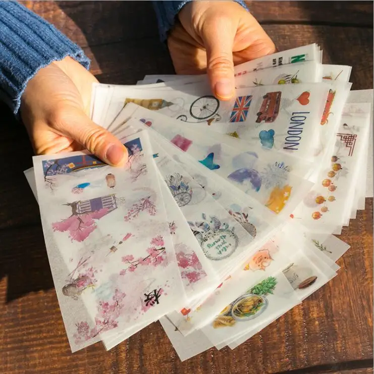 

6pcs/pack Kawaii Vintage Animal Scrapbooking Planner Sticker Decorative Paper Sticker Escolar Stationery Kids Birthday Gift Set