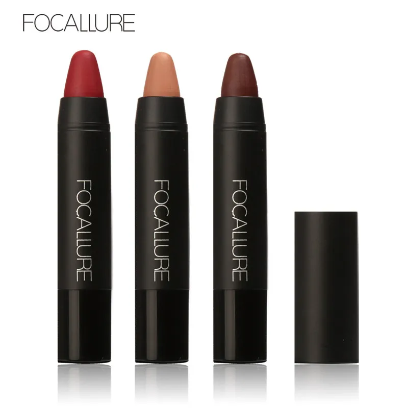 

FOCALLURE Matte Lipstick Lip Pencil Long Lasting Lip Tint Waterproof Pigment Velvet Brown Nude Mate Lip Gloss Tinte Labbra