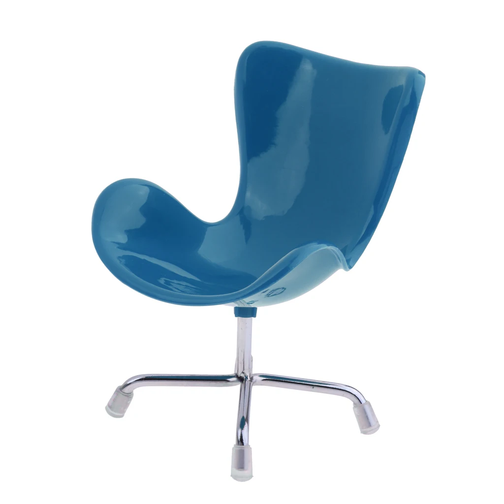 1:6 Scale Office Chair, Dollhouse Furniture Miniatures, for 12inch Action Figures, BJD Ball Jointed Doll Accessories – Blue