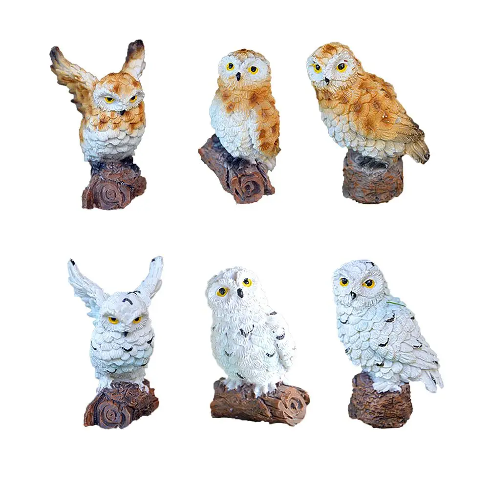 

1PC Gardening Micro-Landscape Mini Simulated Owl Small Ornaments #CO