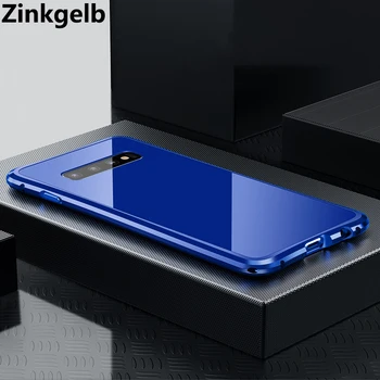 

for Samsung S10 Plus Cover Case Luxury Hard Metal Aluminum Alloy Glossy Plastic Protective Armor Phone Case for Samsung S10 Capa