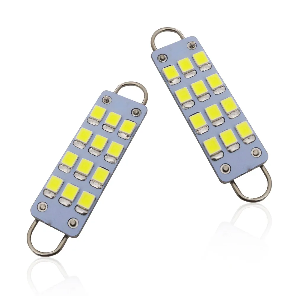 4 шт. * автомобильная лампа festoon 12smd 1210 12v c5w auto led Bulb f 44mm Car светильник светодиодное