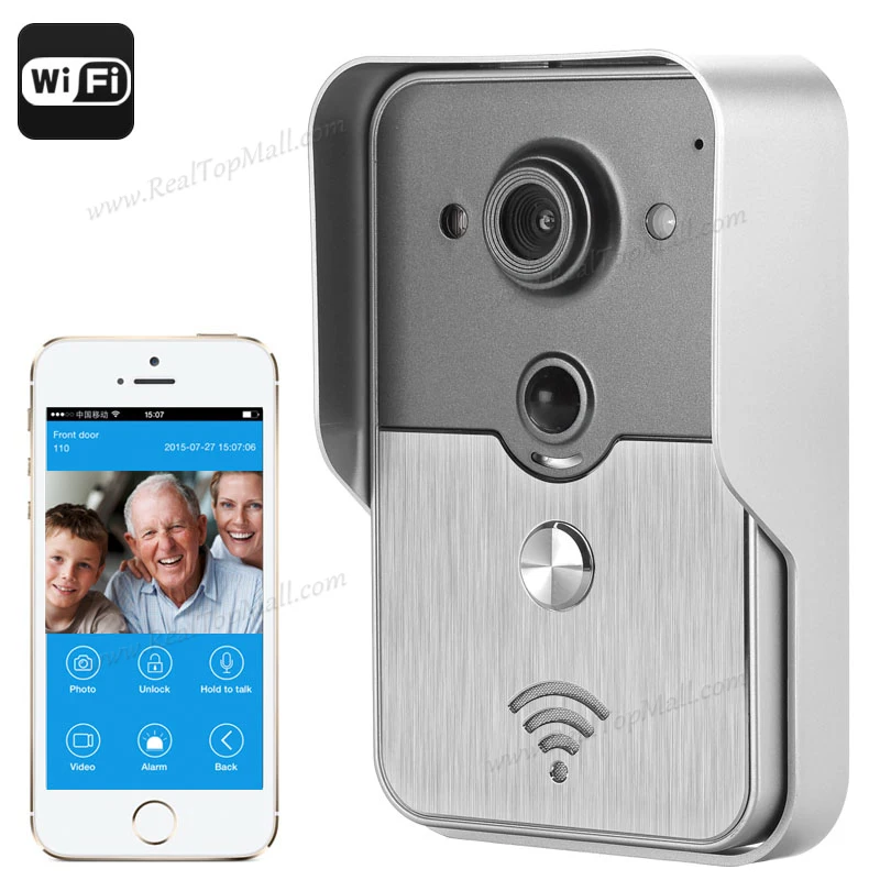 

Wireless Intercom Door Phone Video Recording Night Vision Home Security Camera  POE, PIR Motion Detection