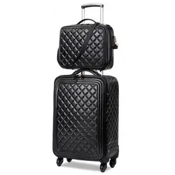 Путешествия сказка высокого качества Модные 16/20/24 размер 100% ПУ прокатки Спиннер для багажа бренд дорожного чемодана