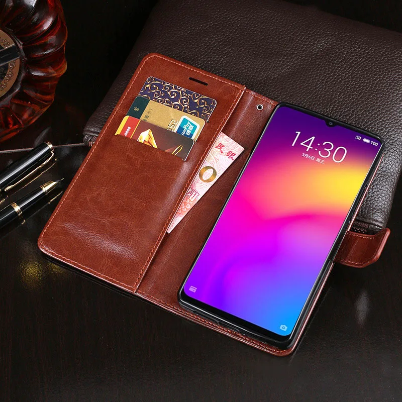

Meizu Note 9 Case Business PU Leather Wallet Cover For Meizu Note9 Flip Case Anti-knock Phone Cover