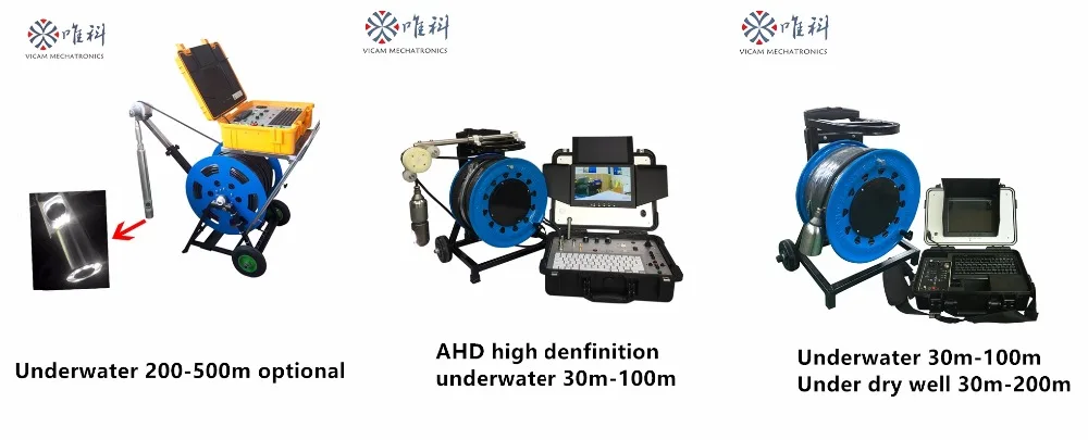 Подводные скважины камера cctv датчик определения подводных вод с длиной кабеля 100 м
