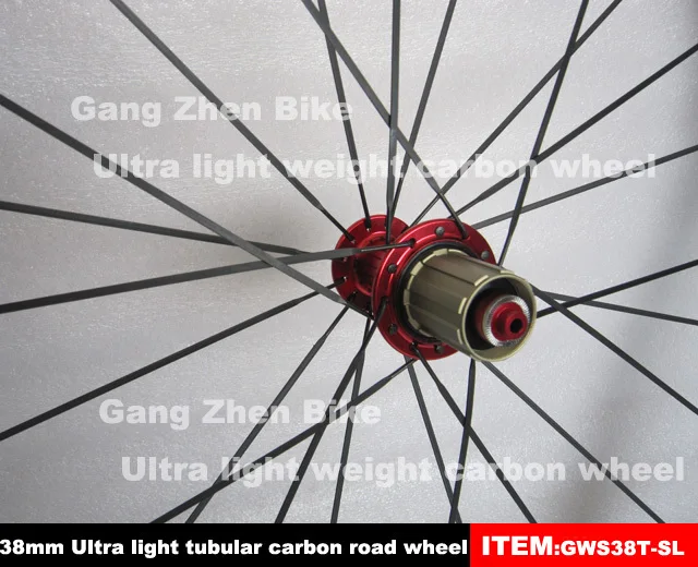 

ultra light weight 38mm tubular light weight 700C,full carbon toray T700 wheel