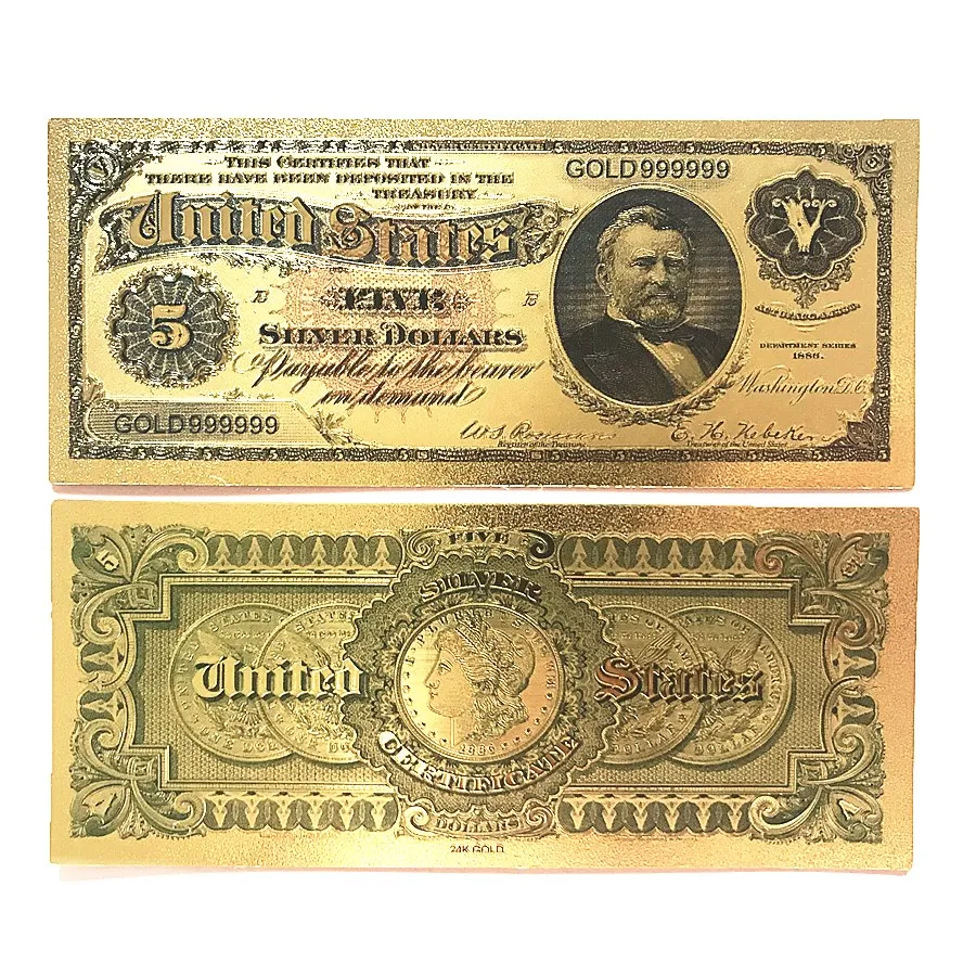 Все типы США долларовая Золотая банкнота бумажная монета медаль 24k Соединенные Штаты Америки