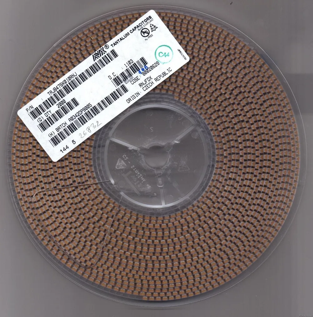 100 мкФ 10 В D типа 7343 2917 107A SMD Тантал Кепки | Строительство и ремонт