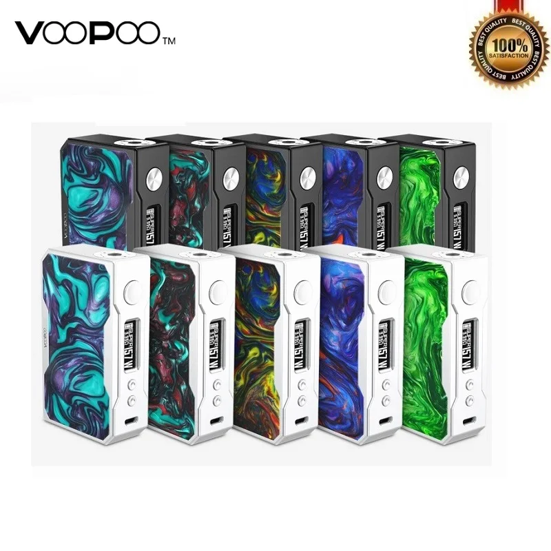 Оригинал VOOPOO DRAG X007 157 Вт бокс мод 18650 TC моды с чипом US GENE электронная сигарета 510