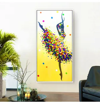 

5d Diy Diamond Painting Girl dancing ballet full drill Special shaped diamond embroidery cross stitch 3D Rhinestone painting