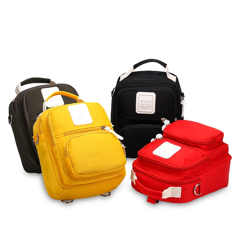 Новинка, стильная одноцветная нейлоновая сумка для детских подгузников, 4 цвета, сумка для подгузников, рюкзак для беременных, высокое качество, многофункциональные детские сумки для мам