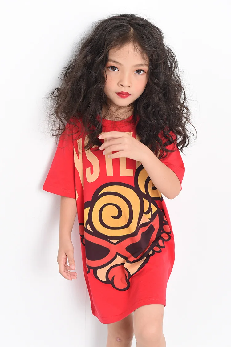 

Sulari Kids 3 colors 100% cotton hoodie dress sport fashion dresses cartoon pattern skateboard girls MR GIRLS