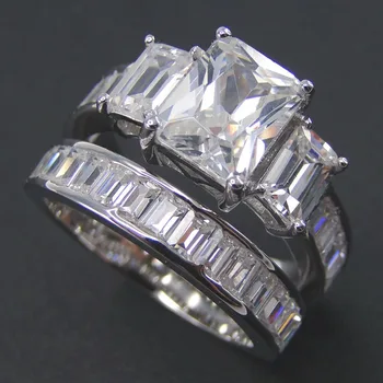 

100% 925 Sterling Silver Jewelry Wedding Rings for Women Promise Rings Engagement Ring Sets Women Jewelry Size 7/8/9/10/11