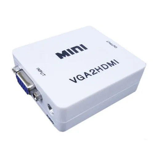 

Mini 1080p VGA to HDMI Converter Adapter With Audio Cable VGA2HDMI Adapter Connector For PC Laptop