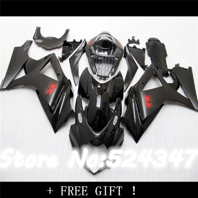 

Hey-Fairing For A GSX-R1000 07 08 All Black GSX R1000 GSXR 1000 NEW K7 07-08 GSXR1000 2007 2008 Body for SUZUKI