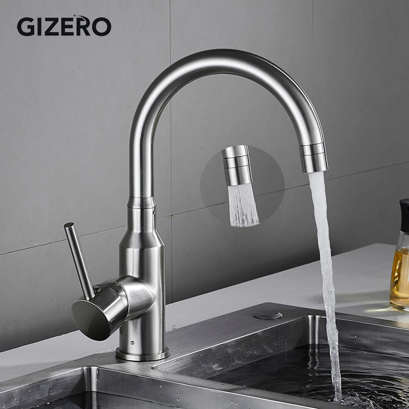GIZERO 2 Models Rotatable Adjustable Water Outlet Kitchen Faucets Water Saving Nozzle Aerator Tap Hot Cold GIZERO 2 Models Rotatable Adjustable Water Outlet Kitchen Faucets Water Saving Nozzle Aerator Tap Hot Cold