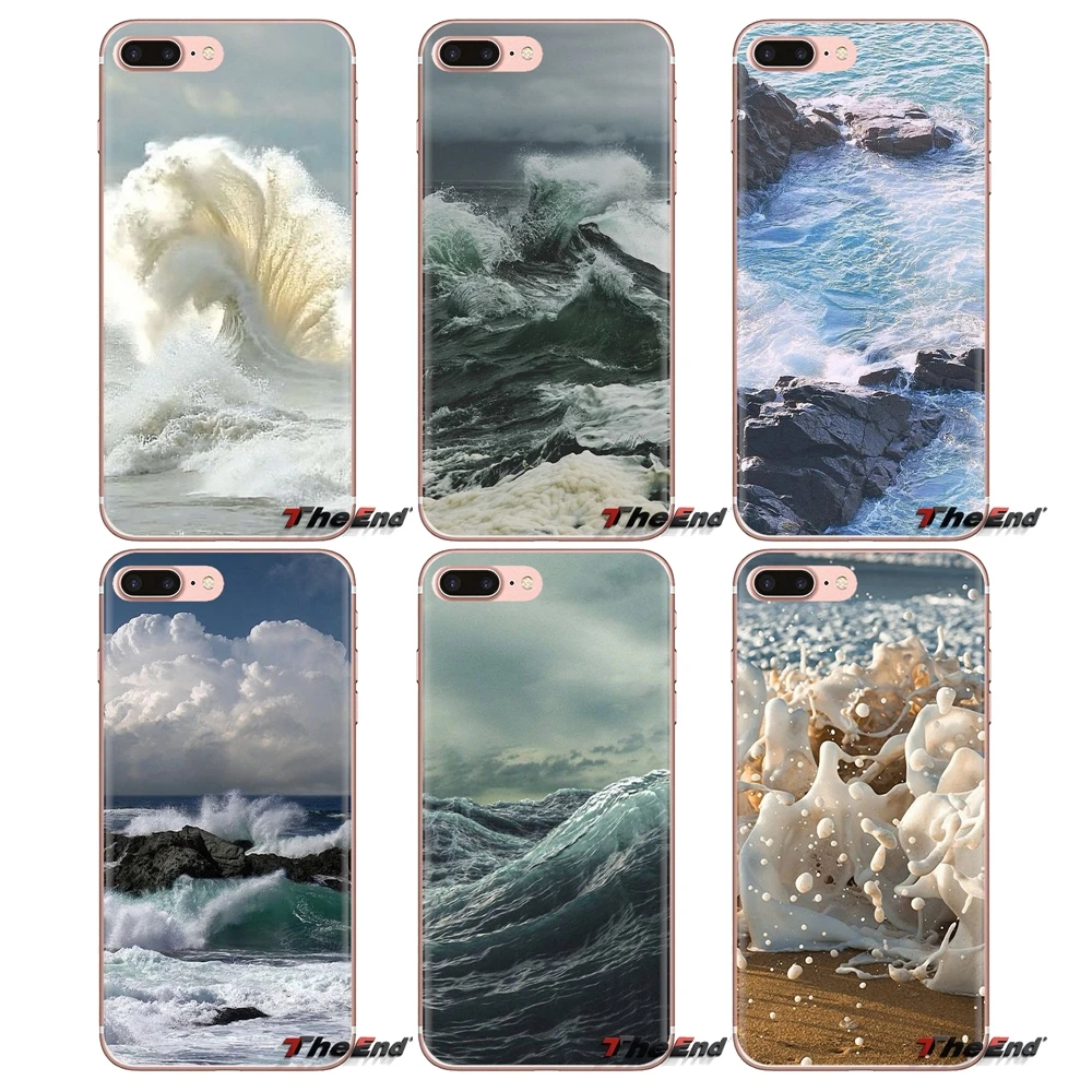 For HTC One U11 U12 X9 M7 M8 A9 M9 M10 E9 Plus Desire 630 530 626 628 816 820 830 Soft Covers Summer nature sea blue Ocean Waves |