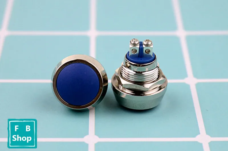 12 мм 1NO моментальная Перезагрузка винтовой терминал металлический кнопочный водонепроницаемый никелированный латунный купольный кнопочный переключатель