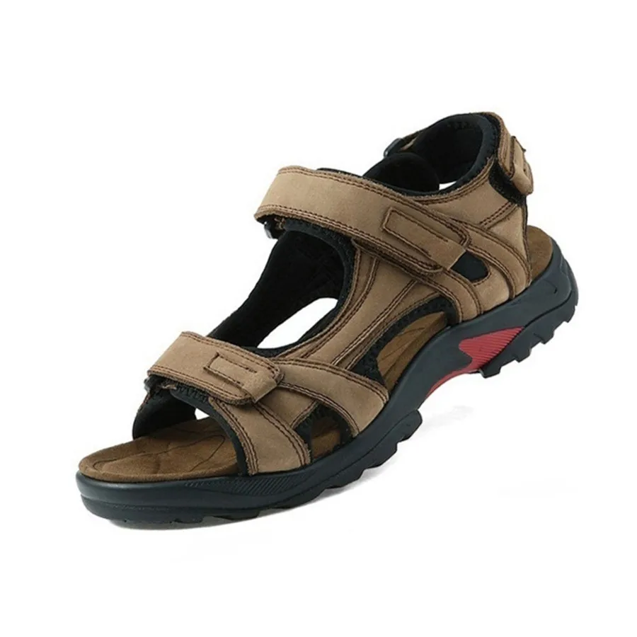 

Top Quality Sandal 2019 Men Sandals Summer Genuine Leather Sandals Men Outdoor Shoes Men Leather Sandals Plus Size 38-48 3363