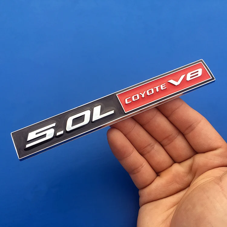 1 PCS 3D Metal Emblem 5.0L 5.7L 6.0L 6.8L LS1 LS2 LS3 LS6  COYOTE V8 Body badge Trunk Sticker For JEEP Chevrolet Ford