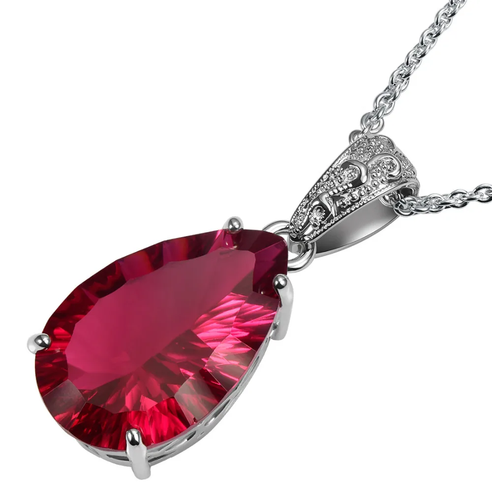 Huge Concave Cut 925 Sterling Silver Fashion Jewelry Pendant