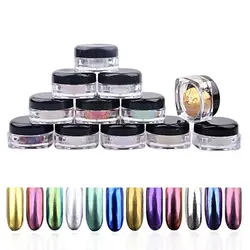 Magic Mirror Powder Glitter 12 Colors DIY Shinning Effect Nail Art Chrome Pigment Nail Art Tools Magic Mirror Powder Glitter 12 Colors DIY Shinning Effect Nail Art Chrome Pigment Nail Art Tools
