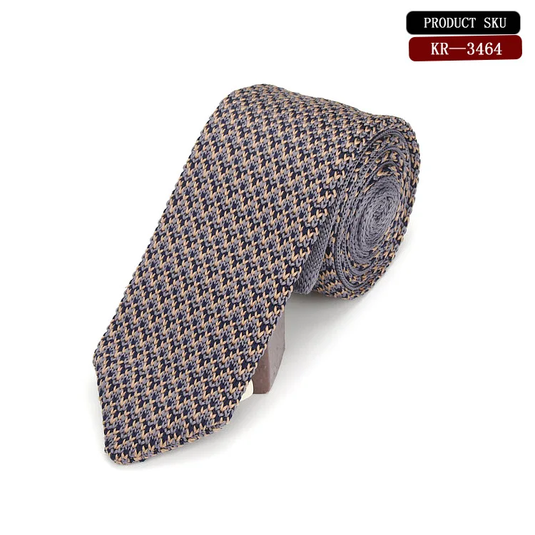 

A Stunning Knitted Silk Tie Beautiful Unique Yellow Small Arrow Knitted Tie Popular 6 Cm Narrow Tie for Man