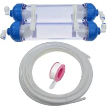 Water Filter Housing Clear 10″ Empty InLine Filter Cartridges for DI Resin / Carbon / Minerals