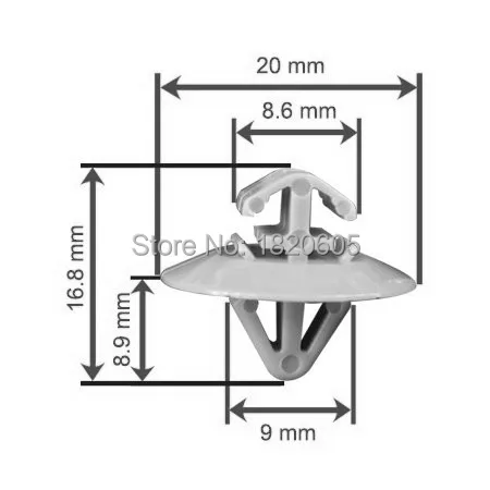 Боковая Обшивка двери с нижней защитой 100x зажим для Vauxhall Vivaro Renault Master Kangoo Opel Movano