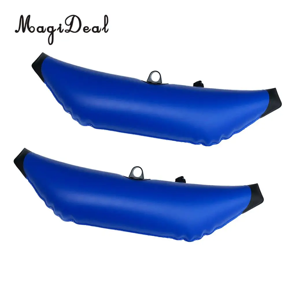 MagiDeal (Pack 2) Premium Blue PVC Floating Inflatable Outrigger Stabilizer Buoy for Kayak Canoe Fishing Standing Water Sports