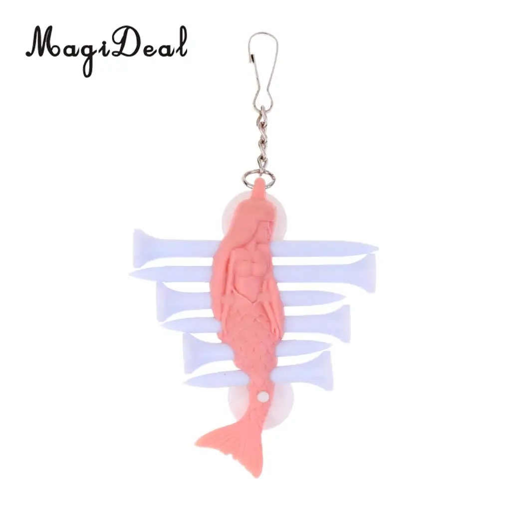 MagiDeal Golf Tee Holder with Tees Ball Maker Plastic Accessory Mermaid novelty pattern