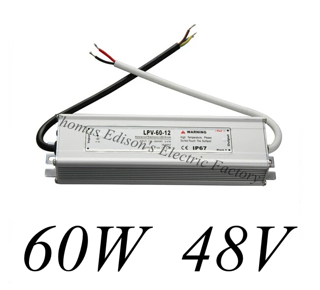 

DIANQI waterproof power supply 60w 48v power suply AC90-250V TO 48V DC 1.25A LED Waterproof Light Power adapter supply