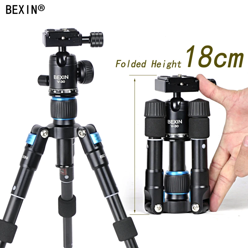 

Bexin Lightweight Camera Tripod Aluminum Desktop Photography Compact Mini Tripod with swivel Ball Head for Canon DSLR Camera