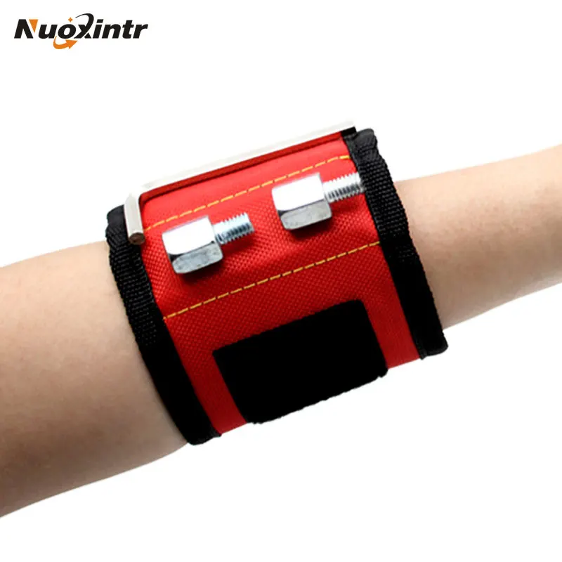 

Nuoxintr Magnetic Wristband With Strong Magnets Portable Electrician Wrist Tool Belt Screws Nails Drill Bits for Auto Repair