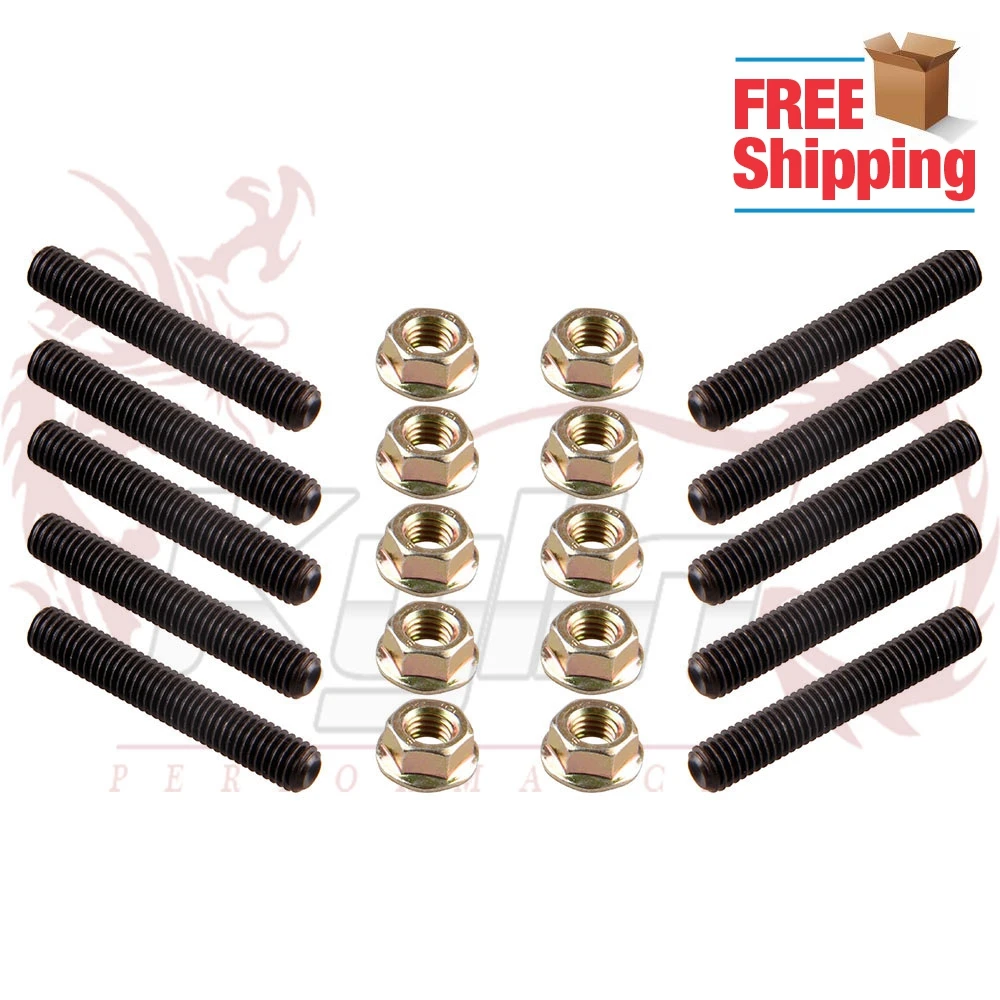 KYLIN Free shipping Black Head Studs for Exhaust / Intake Manifold with