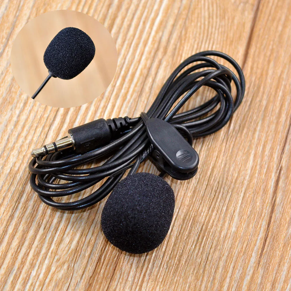 Mini Hands Free Lavalier Clip On Lapel Mic 3.5mm Jack Computer