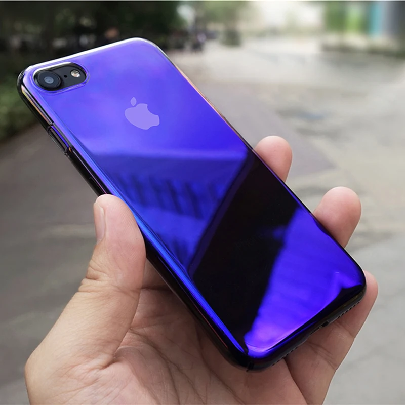 Чехол Boucho для телефона с градиентом Iphone X XS MAX XR 6 6s 7 8 Plus противоударные жесткие