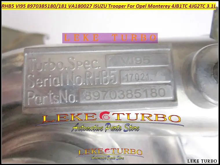 RHB5 VI95 8970385180 8970385181 VA180027 Turbo Turbocharger For ISUZU Trooper For Opel Monterey 4JB1T 4JB1TC 4JG2TC 4JG2 3.1L (2)