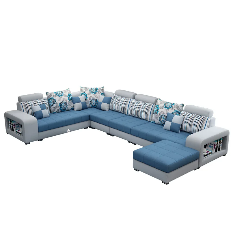 غرفة المعيشة طقم أريكة الأثاث المنزلي الحديثة القطن النسيج خشب متين إطار إسفنجة لينة U شكل مخصص OEM المنزل مجموعة اثاث غرفة المعيشة طقم أريكة الأثاث المنزلي الحديثة القطن النسيج خشب متين إطار إسفنجة لينة U شكل مخصص OEM المنزل مجموعة اثاث