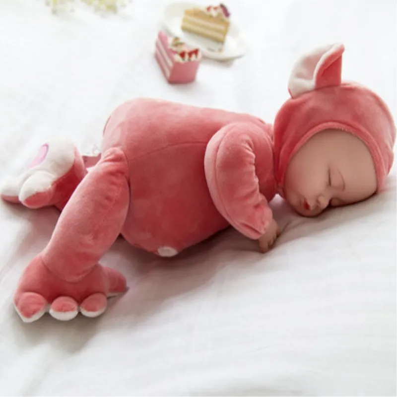 25CM Mini Stuffed font b Baby b font Born Doll Toys For Children Silicone Reborn Alive