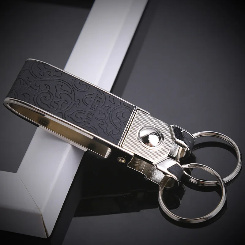 Высокое качество металлический автомобильный брелок для ключей с зажимом на ремне креативный брелок для ключей держатель для ключей sleutelhanger chaviro llavero hombre - Цвет: silver
